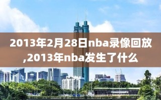 2013年2月28日nba录像回放,2013年nba发生了什么
