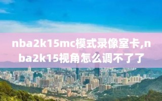 nba2k15mc模式录像室卡,nba2k15视角怎么调不了了