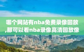 哪个网站有nba免费录像回放,那可以看nba录像高清回放像